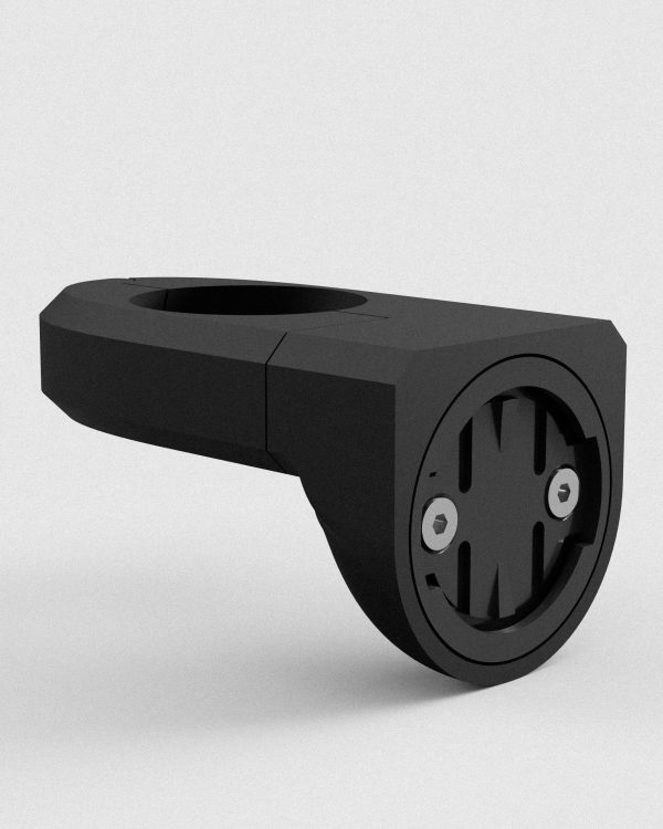 watts and grams mount for Garmin Varia rear light with attached Garmin adapter for round seat posts.