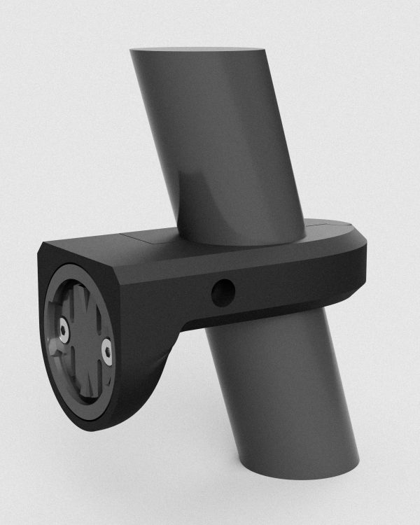 watts and grams mount for Garmin Varia rear light with mounted Garmin adapter on round seat post.